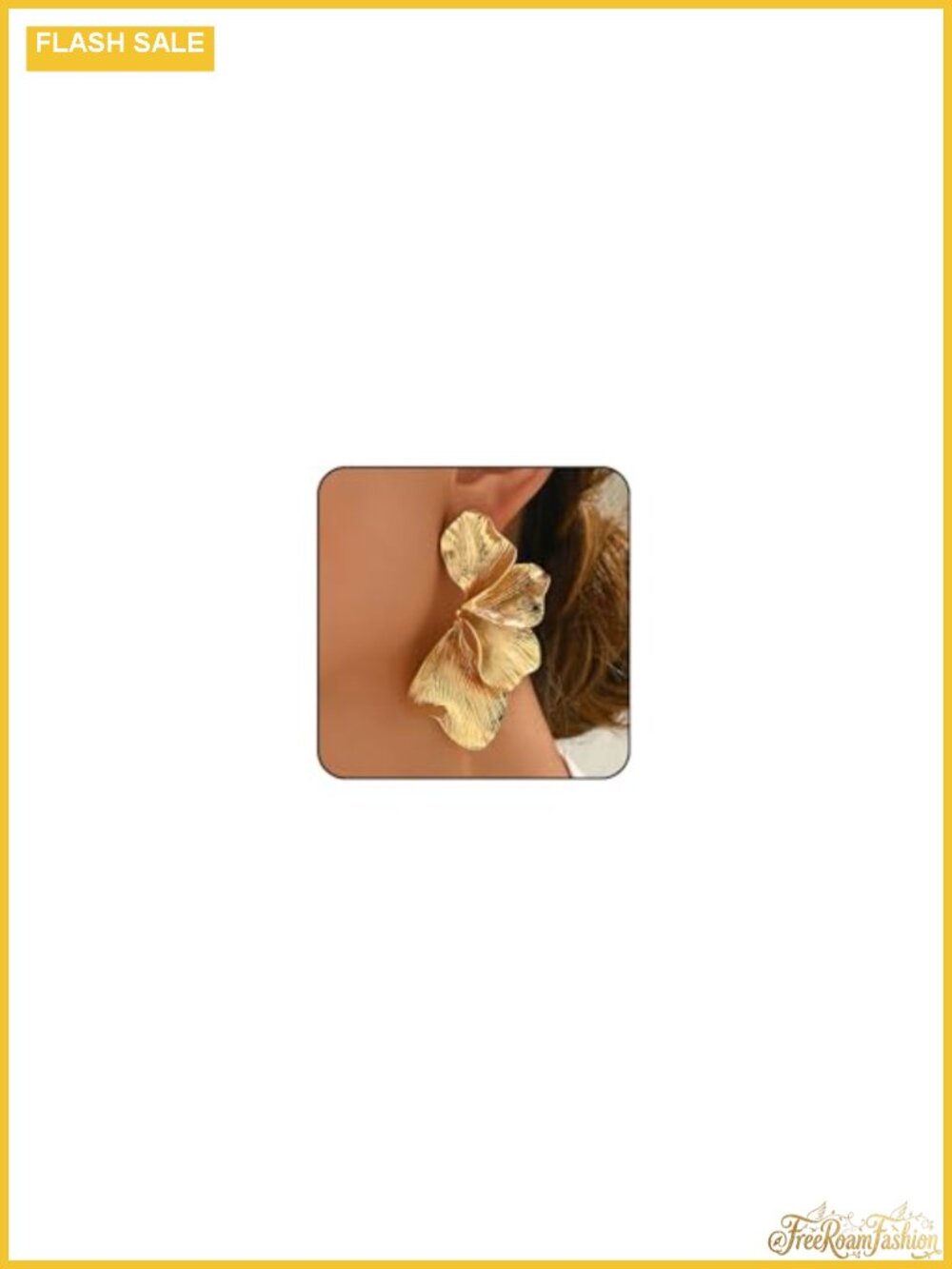 Statement Earrings Alloy Flower Leaf Long Drop Dangle Chunky Jewelry